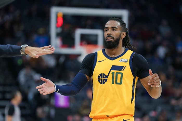 All eyes will be on Mike Conley (10) as the Jazz take on the Sacramento Kings tonight